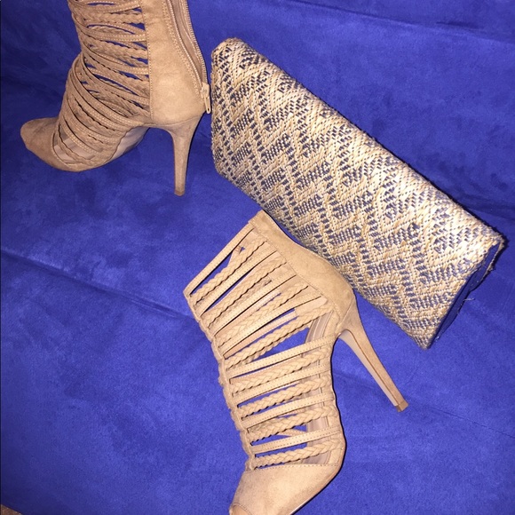 Aldo Shoes - Caged Heels & Clutch Set